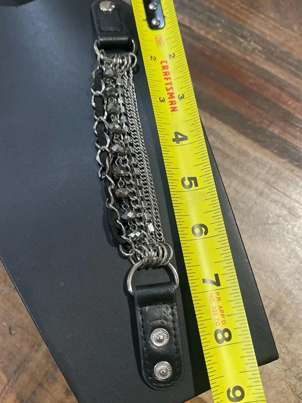 Black and Silver Chain Bracelet - Women's Fashion Accessory